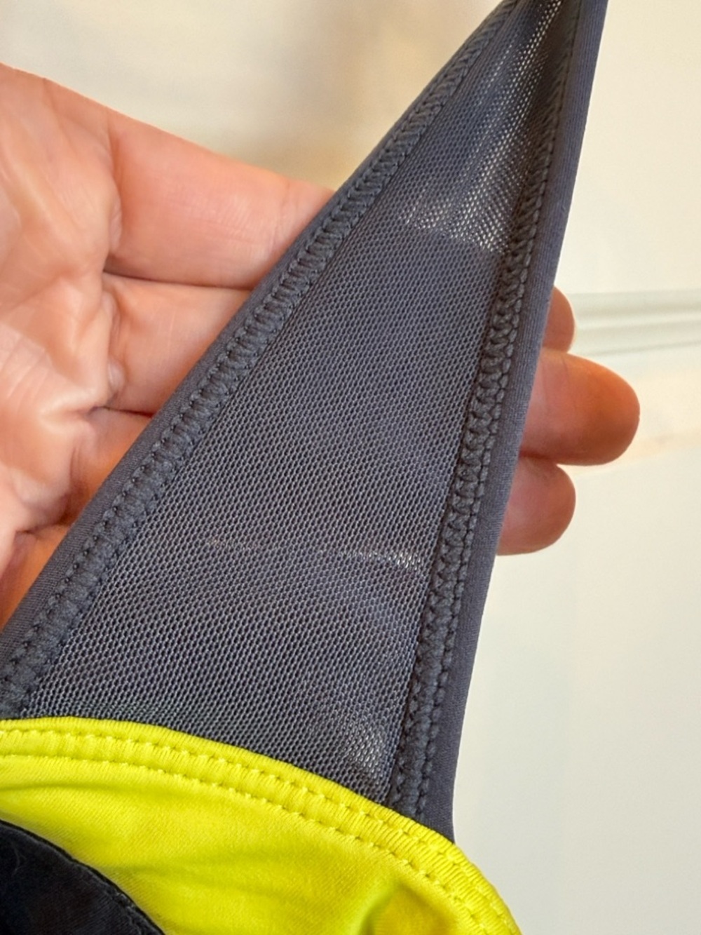 Zyia Active Neon Yellow and Grey Parallel Luxe Adjustable Strap Bra Small S - Picture 6 of 6
